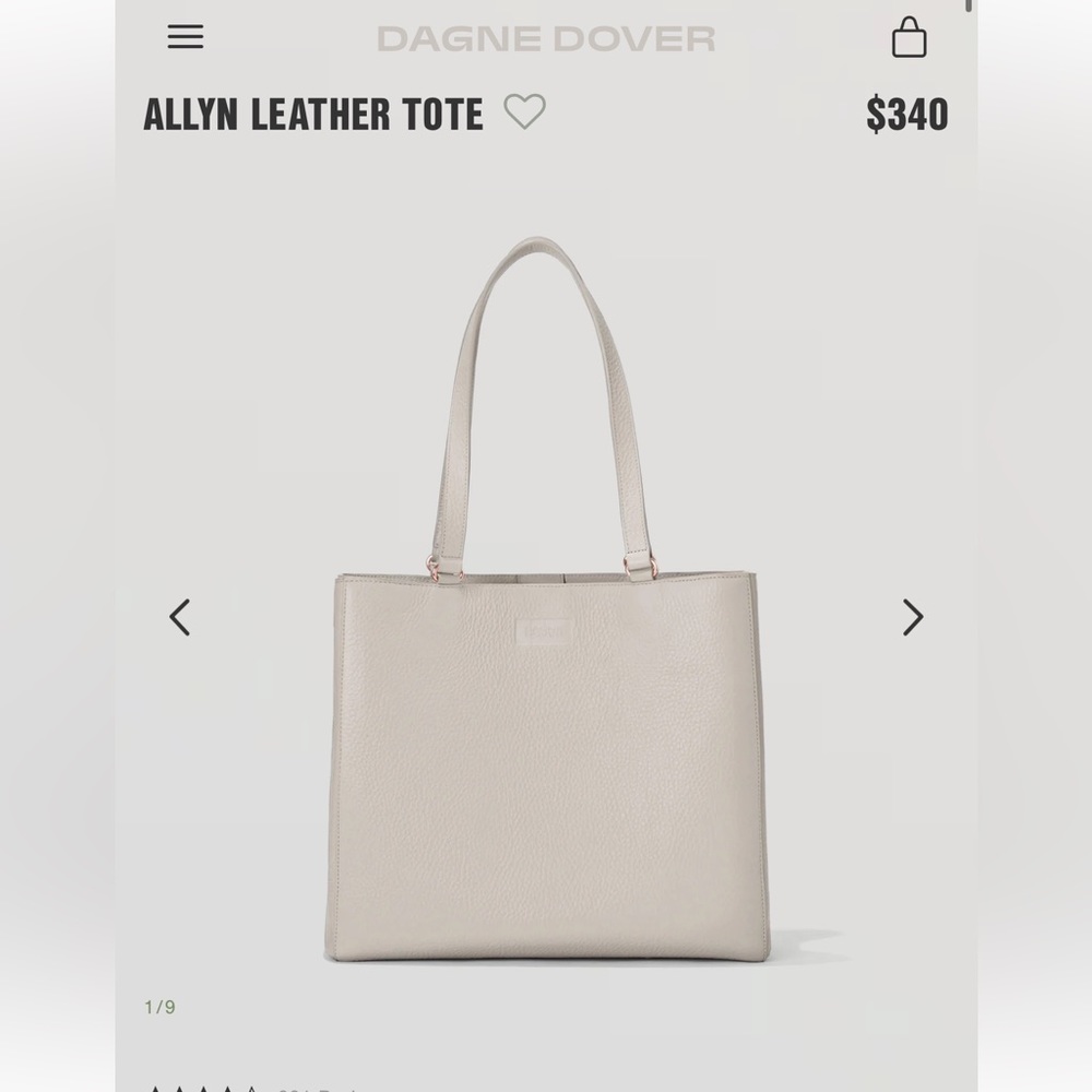 DAGNE DOVER ALLYN LEATHER TOTE